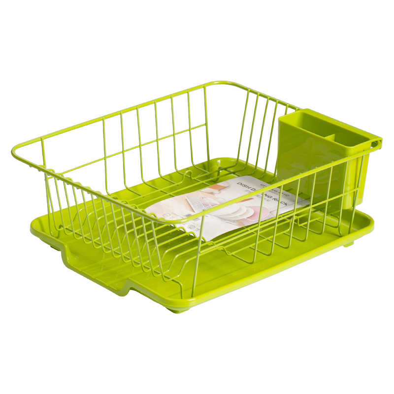 茶花金属沥水架碗筷收纳沥水架厨房收纳架碗盘碗架餐具碗碟碗架置物架 绿色
