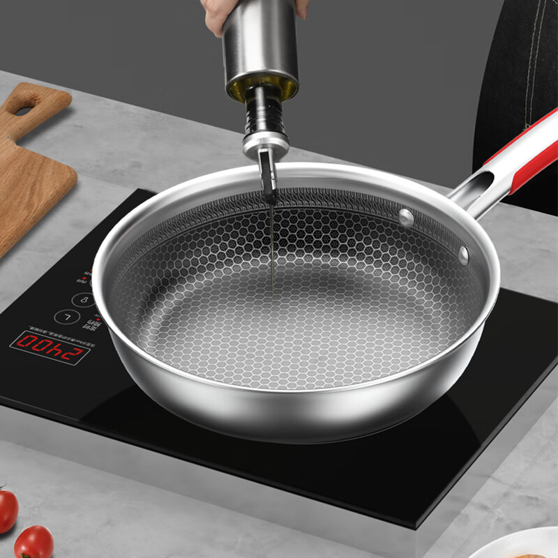 康巴赫旗舰款三件套不锈钢蜂窝锅组合厨具锅具套装【炒锅+煎锅+汤蒸锅】 煎锅+炒锅+汤锅套装