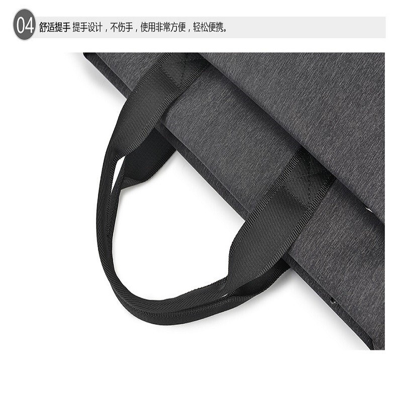 恒源祥（HYX）公文包 手提包 会议包13.3/14英寸 电脑包 文件包 可订制(无肩带) 灰色