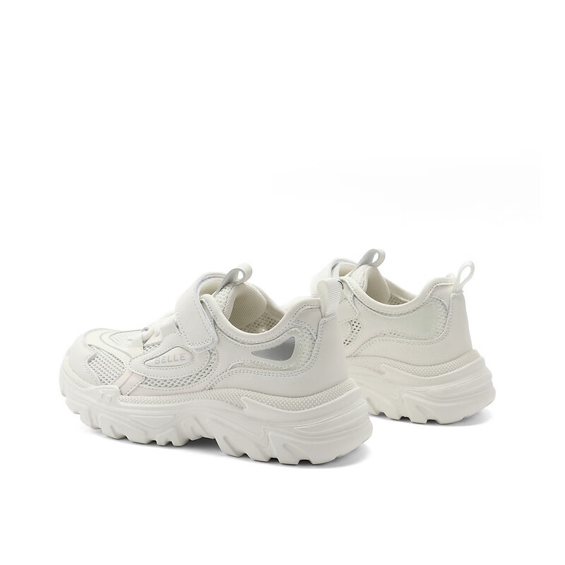 百丽简约百搭老爹鞋童鞋2023夏季新商场同款厚底运动鞋HS001B83 米色 34