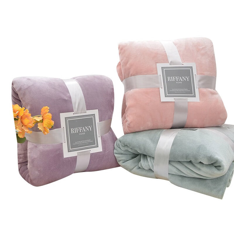 Tri-polar法兰绒毛毯加厚绒毯盖毯 TP3012 韩国粉 180*200cm