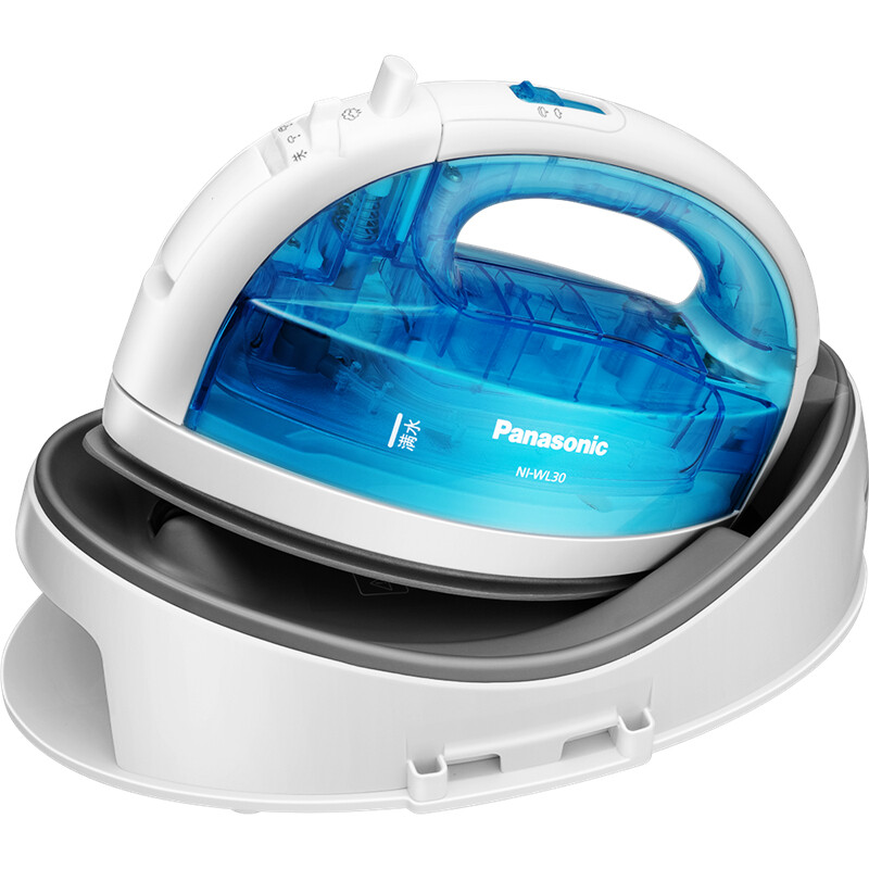 松下（panasonic）电熨斗家用 手持蒸汽挂烫机 无线蒸汽熨烫 NI-WL30 蓝色