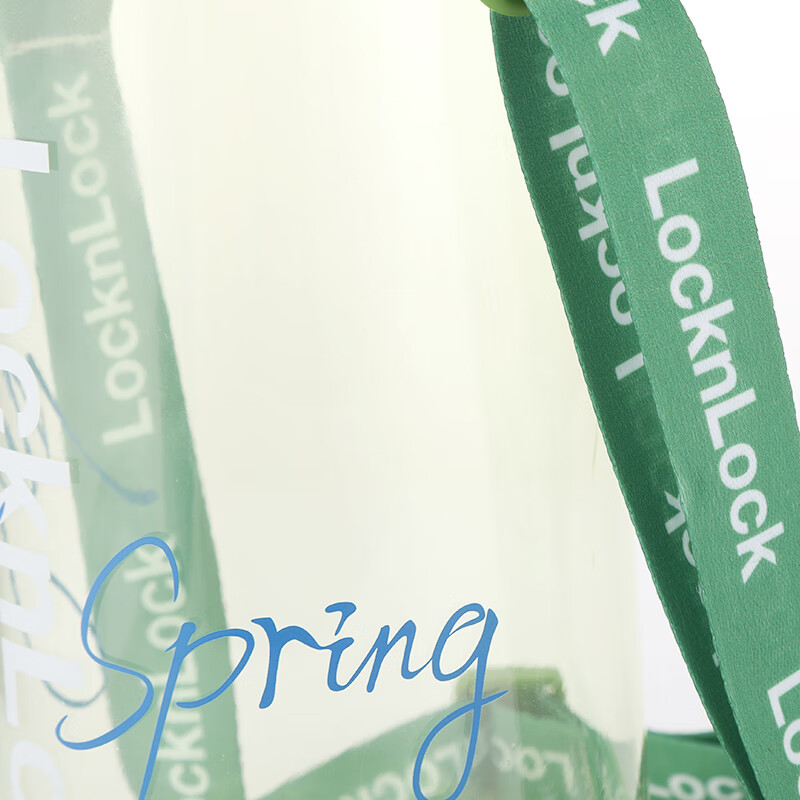 乐扣乐扣（locknlock）耐冷热一键开启密封不漏便携提手水杯顿顿直饮壶高颜值1.1L大容量 HLC683GRNFU绿色 1.1L 1个