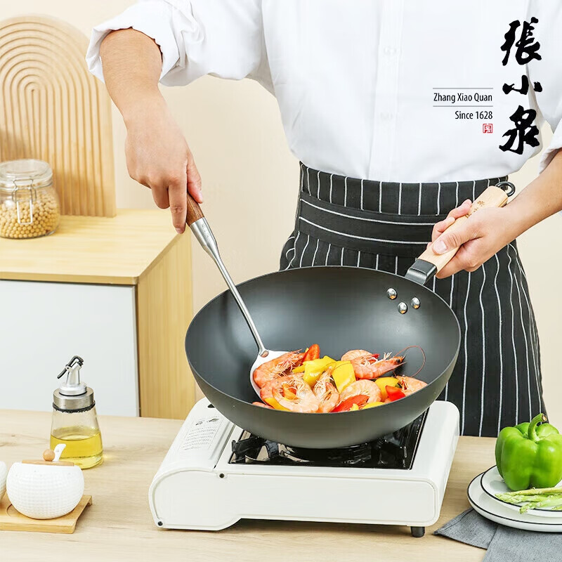 张小泉 家用炒锅 中式炒锅 香飘万家爆炒锅32cm C30920100