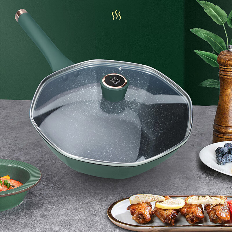 艾逸瑶选杰曼复古绿智能八角锅30CM CJ-21006