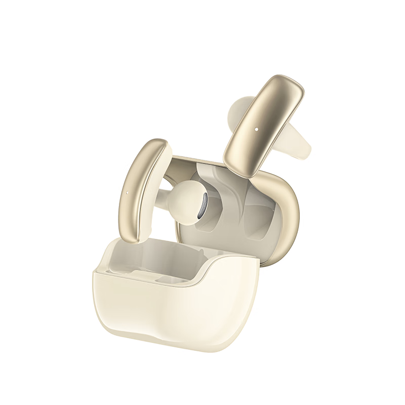 RECCI锐思REP-W83无线耳机人体工学夹耳设计无感佩戴舒适贴耳久带不痛耳蓝牙耳机 云岩白