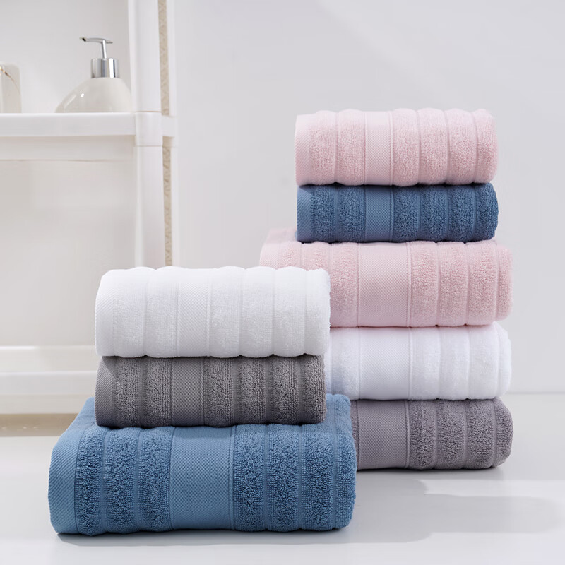 汉司家纺 35*75cm 纯棉商务水纹毛巾(计价单位：块) 多色