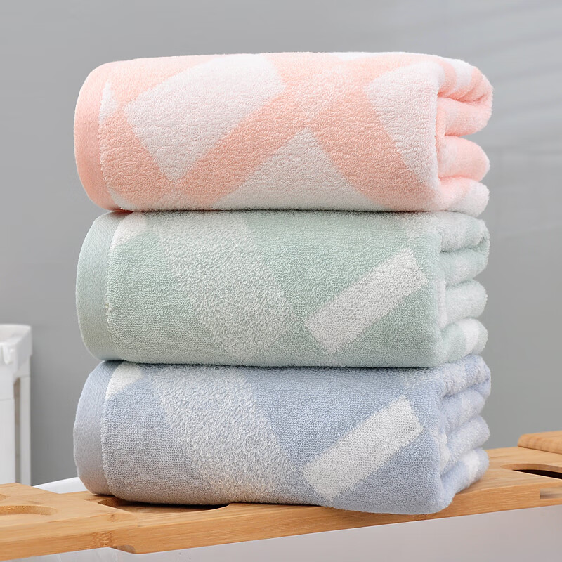 汉司家纺 34*72cm 纯棉楞型格毛巾(计价单位：块) 多色