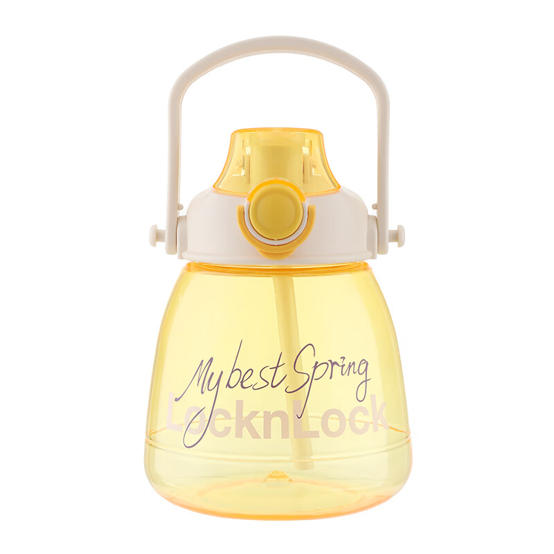 乐扣乐扣（locknlock）双饮嘟嘟壶便携提手高颜值大肚杯学生水杯1.2L密封HLC684YELFU