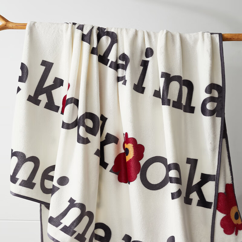 洁丽雅多功能披肩毯法兰绒毯办公室午休毯 花趣 100*140cm 280g