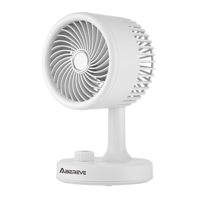 Abereve艾贝丽台式小风扇简约USB桌面可充电台式办公室学生宿舍床头大风力便携静音电风扇ABL-SF34 ABL-SF34