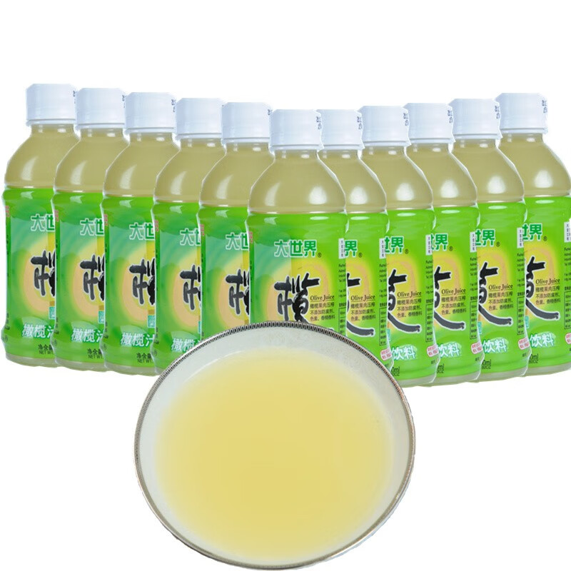 大世界橄榄汁夏季解渴饮料果汁福建特产甘甜饮料饮品300ml*12瓶