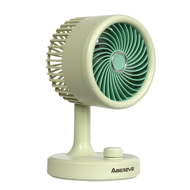 Abereve艾贝丽台式小风扇简约USB桌面可充电台式办公室学生宿舍床头大风力便携静音电风扇ABL-SF34 ABL-SF34