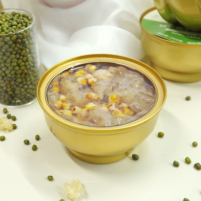 姚朵朵银耳羹 方便即食免煮 清凉伴手礼品 员工福利 休闲零食轻食 姚朵朵绿豆莲子银耳羹260g*6碗