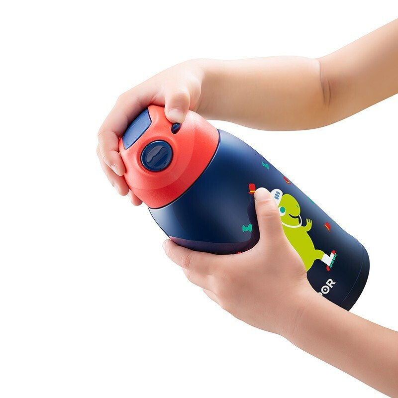 苏泊尔（SUPOR）保温杯儿童保温水杯304不锈钢真空水杯学生便携杯子卡通杯子 KC67DG10咕咕鸡670ml两用杯盖