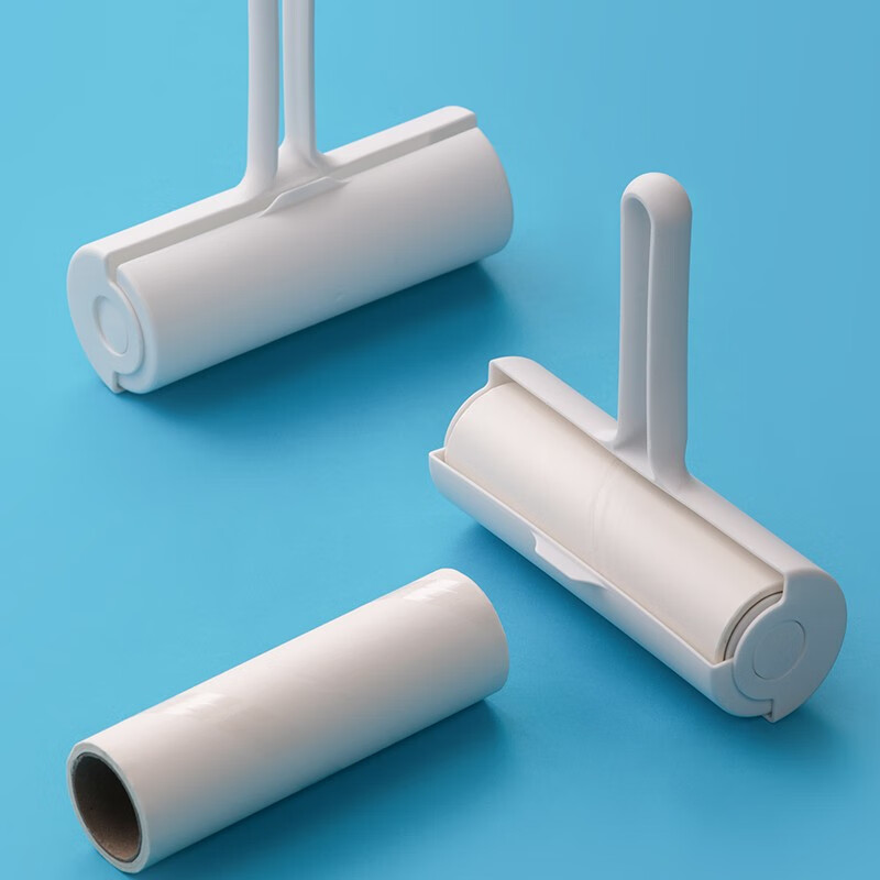 茶花粘毛器粘尘滚筒头发卷衣服沾滚刷神器可撕式黏纸卷纸床上去毛 【粘毛器替换芯】16cm*360张