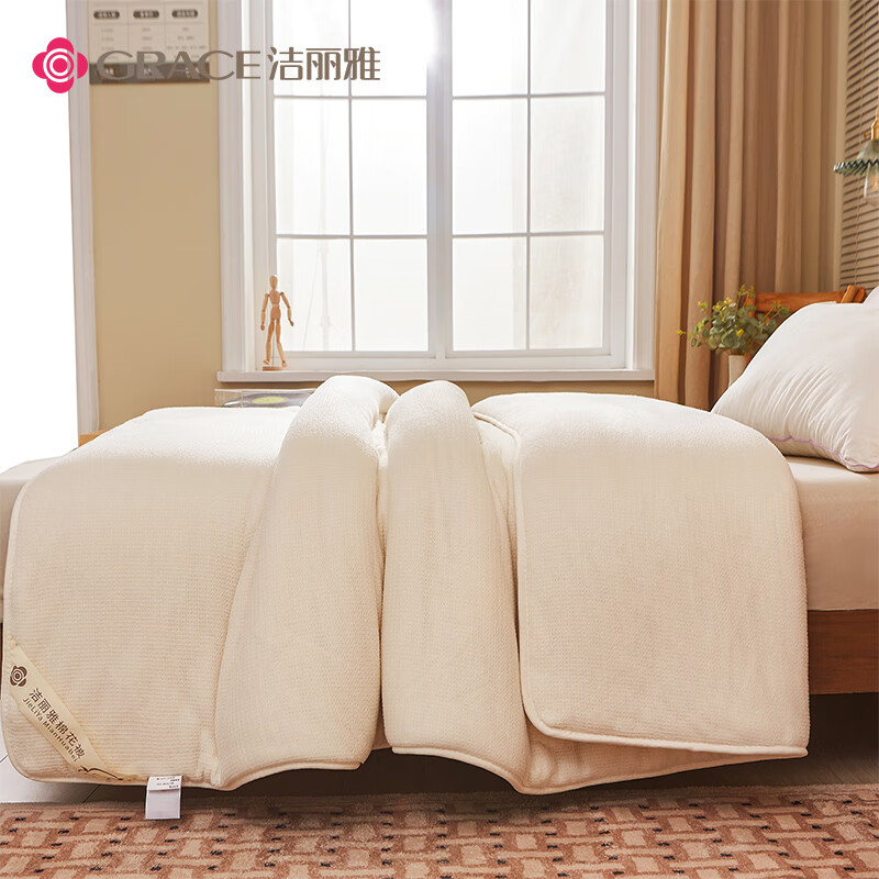 洁丽雅（Grace）新疆长绒棉棉花被子 棉被棉花胎棉絮床垫被 四季被芯被褥子单人秋冬春秋被 150*200cm 5斤