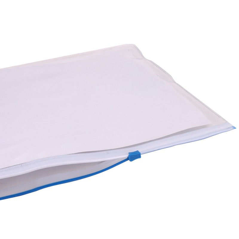 得力（deli） A4透明拉链袋/文件袋/资料袋 12只装5526拉边袋 单包同色12个装