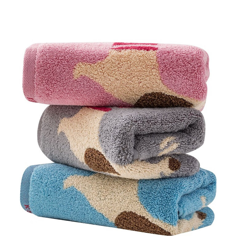 金号毛巾 儿童毛巾三条袋装GAT1725WH-3