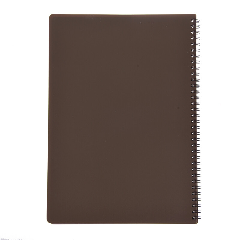 史泰博 PP面螺旋 日记本 办公专用记事本会议记录本 学生专用笔记本文具本子 加厚 A4典雅灰 80页 单本