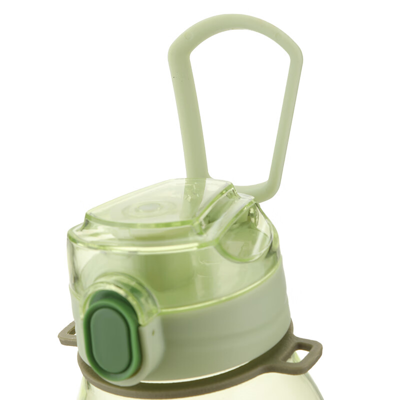 乐扣乐扣（locknlock）耐冷热一键开启密封不漏便携提手水杯顿顿直饮壶高颜值1.1L大容量 HLC683GRNFU绿色 1.1L 1个