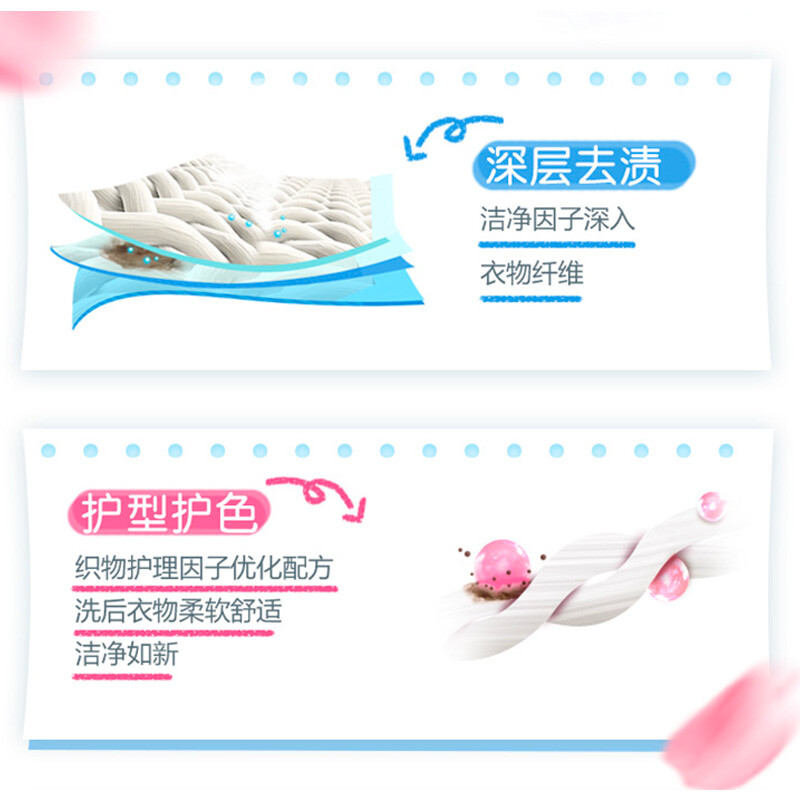 立白全效馨香洗衣液 手洗机洗 持久留香 护衣花香洁净去味 3kg袋装