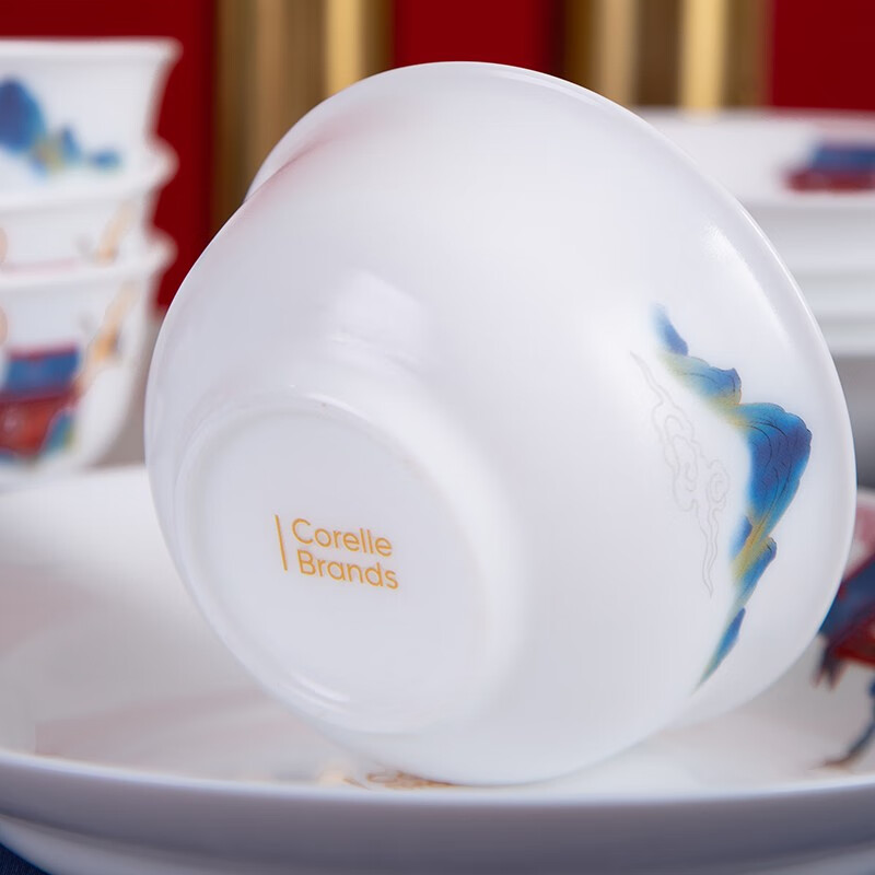 康宁餐具 冰萃玲珑 盛世鸣和餐具 冰萃玲珑盛世鸣和餐具32件套 32头
