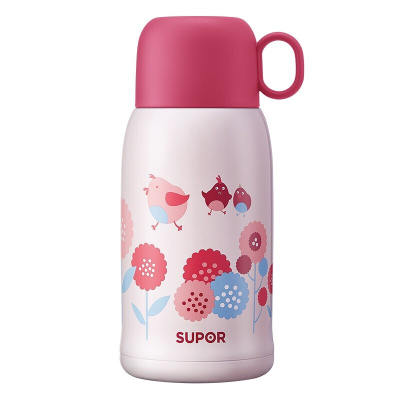 苏泊尔（SUPOR）保温杯儿童保温水杯304不锈钢真空水杯学生便携杯子卡通杯子 KC67DG10咕咕鸡670ml两用杯盖