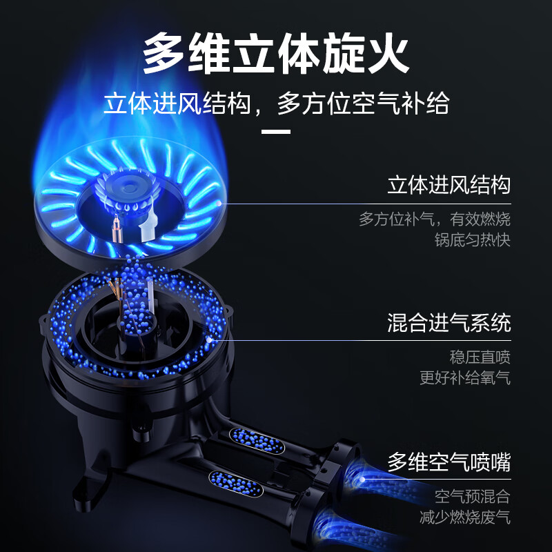 美的（Midea）家用烟灶套装 17立方爆炒大吸力 4.5KW大火力 家用厨房侧吸式烟灶套装 液化气 BJ11+QW08-Y*