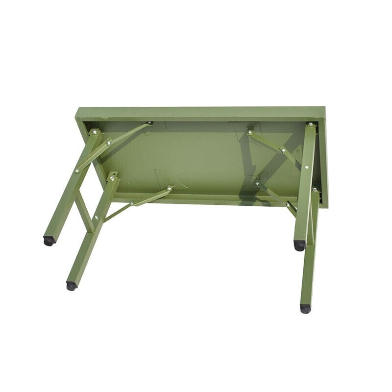 荣兵野战桌参谋指挥钢板桌800*400*500mm单兵折叠桌训练会议桌作业桌 折叠桌