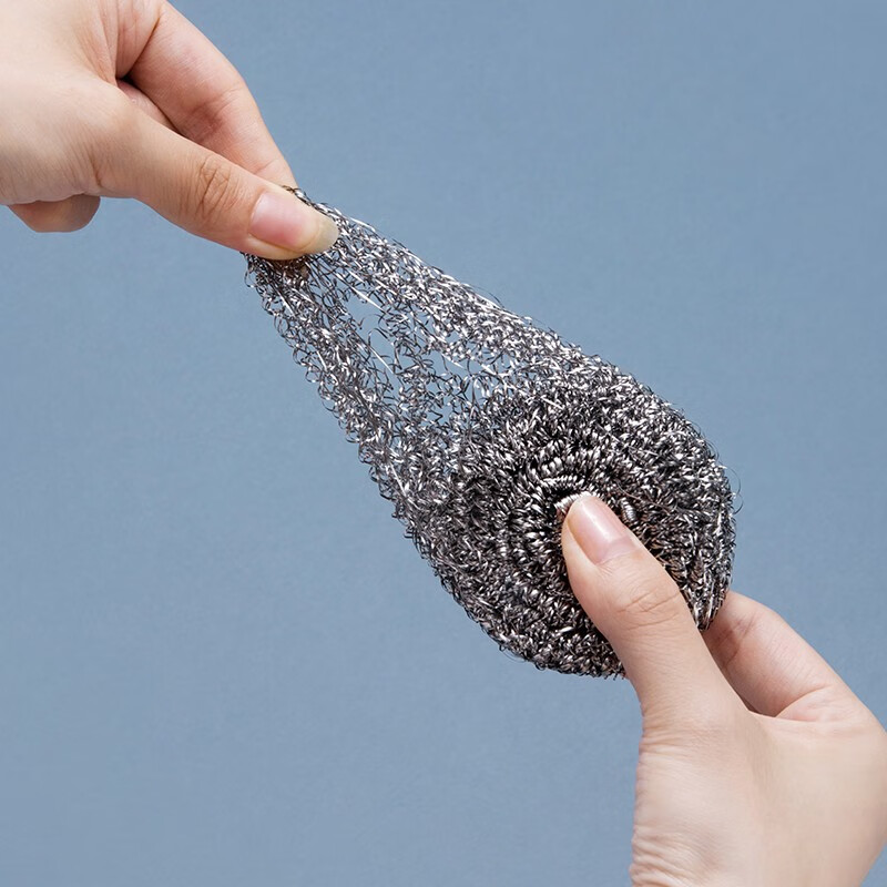 茶花（CHAHUA） 不生锈清洁球钢丝球洗碗铁丝球擦刷洗锅刷锅洗碗 【3包9个】金属钢丝球