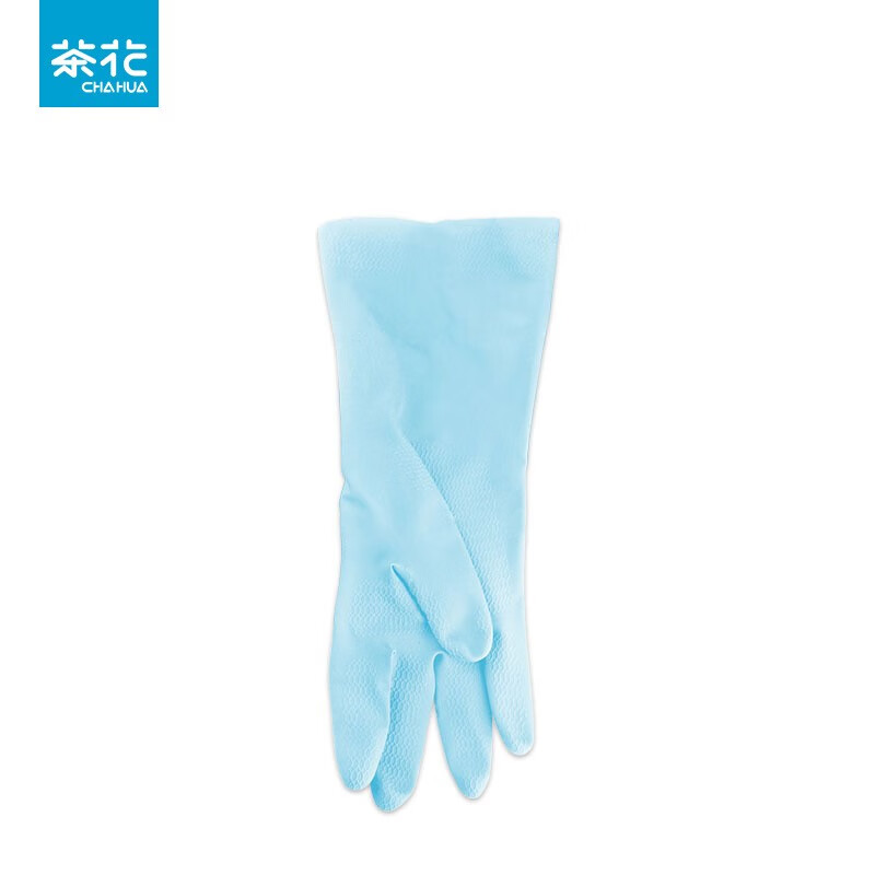 茶花（CHAHUA） 茶花乳胶洗碗手套3双装防水橡胶厨房耐用薄款刷碗洗衣 【加绒】红色m码-3双