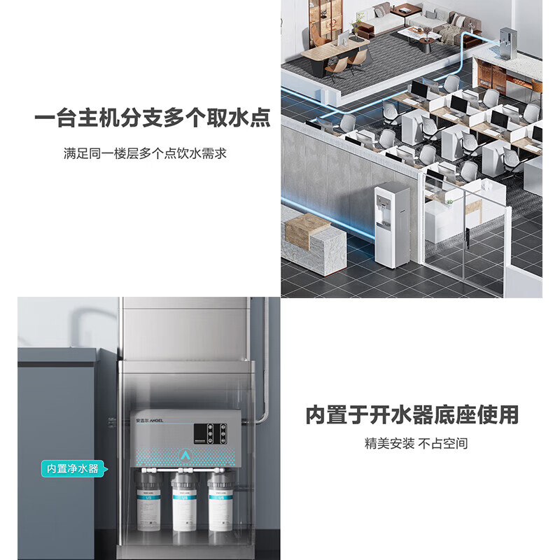 安吉尔J3363-ROS63商用净水设备400G大水量 厨房办公室五级过滤净水器