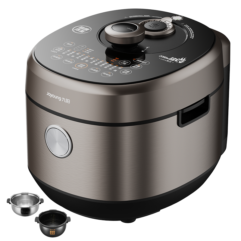九阳（Joyoung）电压力锅家用5L大容量双内胆IH电磁加热多功能菜单智能电压力煲 Y-50IHS17【磁吸沥脂 一锅双胆】