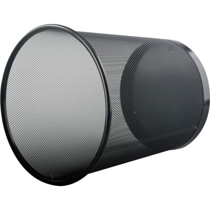 史泰博 金属网状垃圾桶 塑料垃圾桶 圆形方形纸篓垃圾桶家用办公 黑色 金属 圆形大号 29.5*35cm