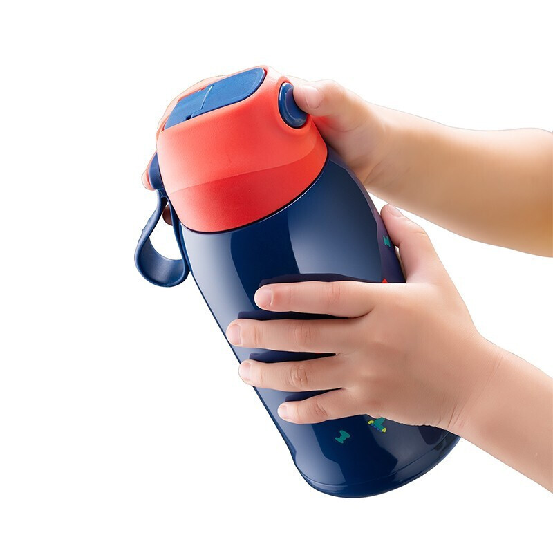 苏泊尔（SUPOR）保温杯儿童保温水杯304不锈钢真空水杯学生便携杯子卡通杯子 KC67DG10咕咕鸡670ml两用杯盖