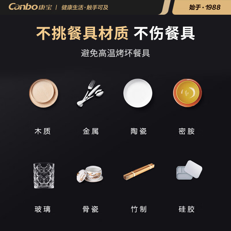 康宝(Canbo) 中温热风循环消毒柜 商用立式 大容量双门不锈钢碗柜 酒店食堂饭店保洁柜GPR700A-5一价无忧