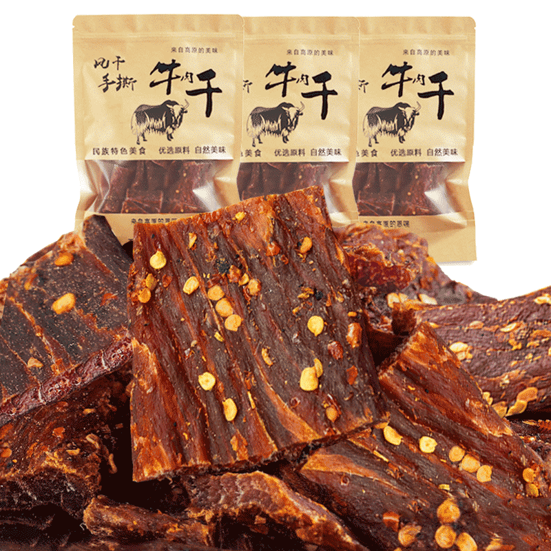 Plus会员：李绅 麻辣风干牛肉干 230g/袋