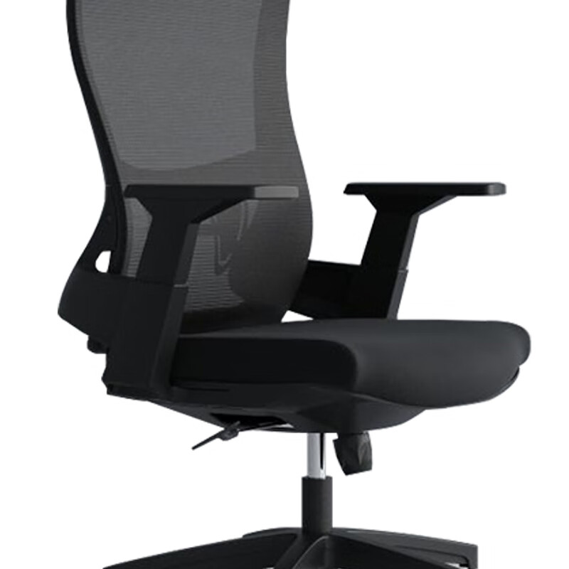 臻远ZY-6612办公椅转椅电脑椅职员椅会议椅子家用网面椅靠背椅 黑胶