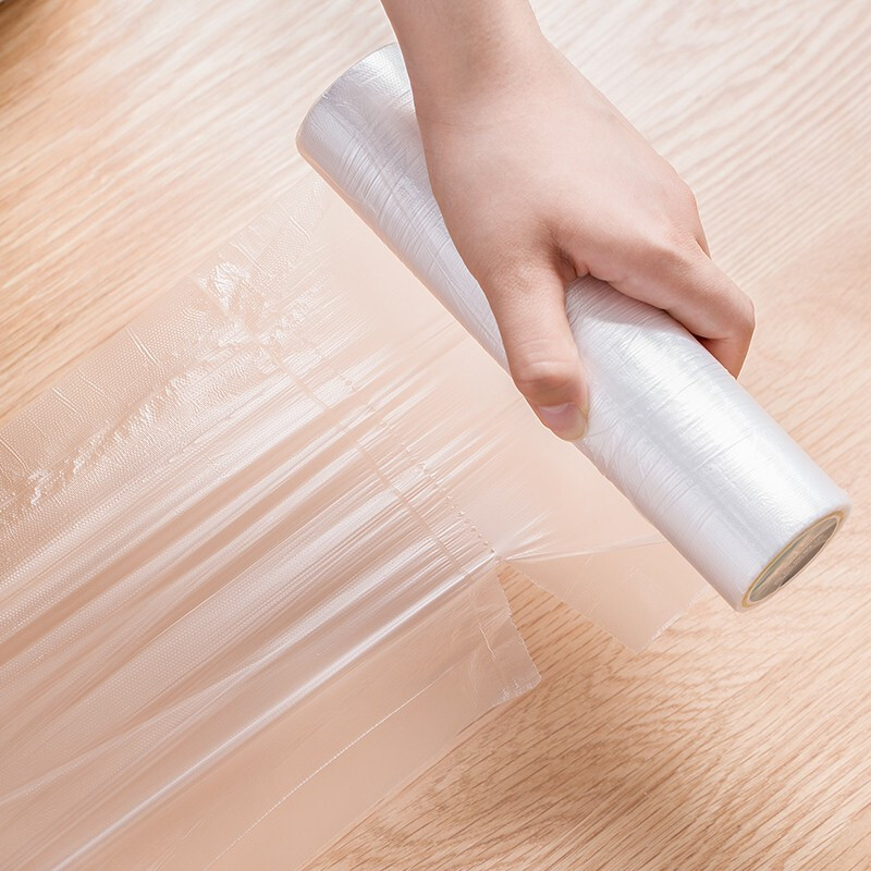 茶花（CHAHUA）茶花保鲜袋加厚点断式密封袋食品袋手撕袋一次性保鲜 大号100只*2