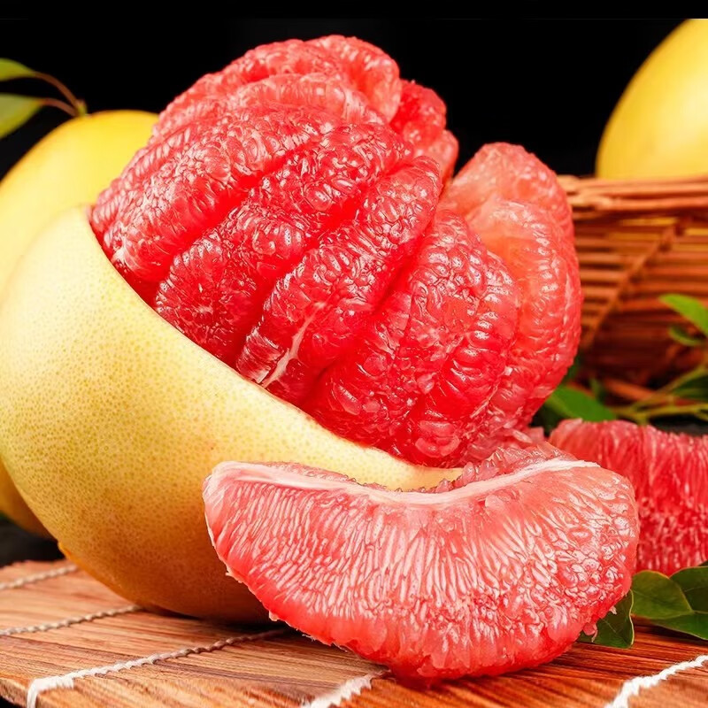 水果蔬菜 福建琯溪红心柚子  净重4-4.25斤