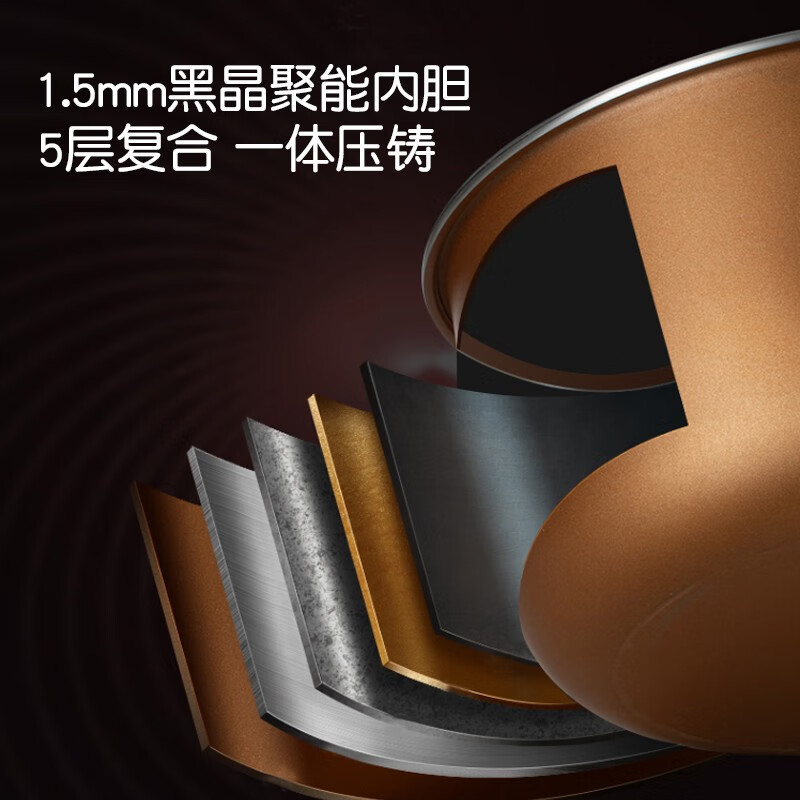 美的（Midea）智能多功能电饭煲锅家用快速煲汤煮粥柴火饭3L焖香黑晶聚釜内胆预约AFB3061R(线下同款)