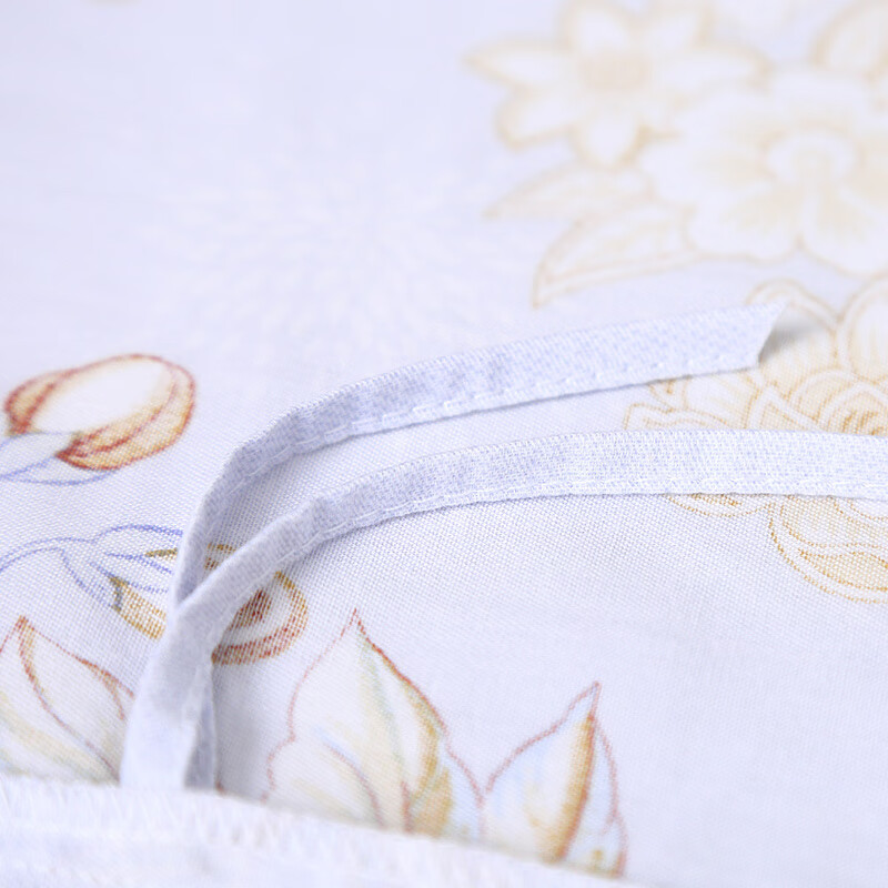 富安娜家纺床上六件套纯棉 100%全棉印花床单被套 单人学生宿舍套件 清姿·冬至 0.9米1.2米床(152*210cm)