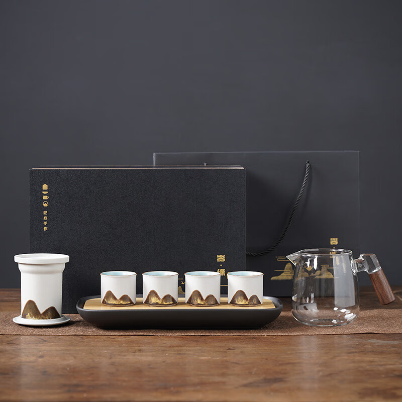 五拾缘品山商务套组WSY-23A02一壶/四杯/盘+礼盒