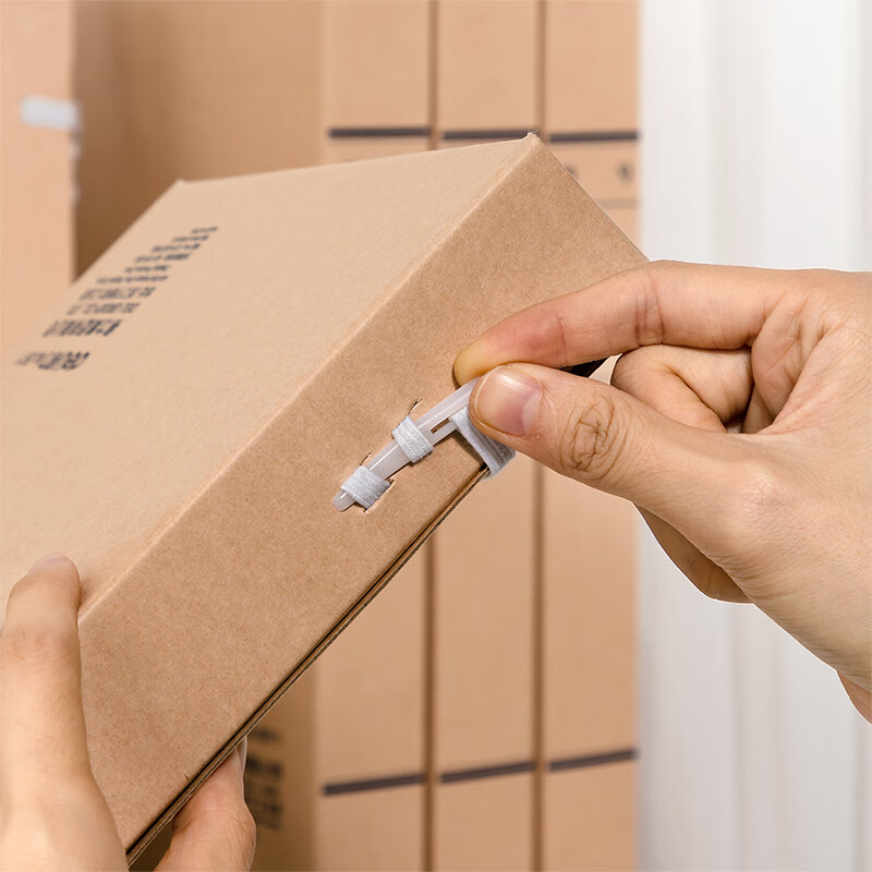 得力(deli)10只40mm340g无酸牛皮纸文件盒 加厚塑料财会档案盒 考试收纳 5611