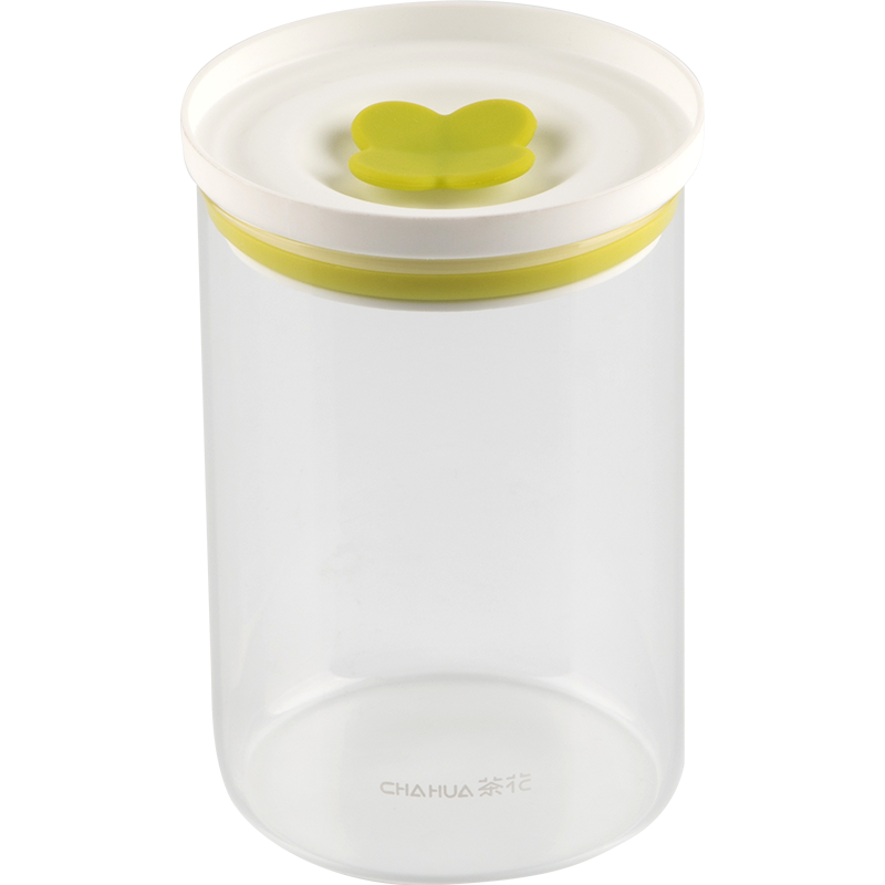 茶花密封罐玻璃食品瓶子蜂蜜柠檬百香果瓶泡菜坛子带盖家用厨房储物罐 【750ML】中号