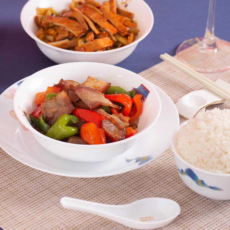 康宁餐具 冰萃玲珑 盛世鸣和餐具 冰萃玲珑盛世鸣和餐具32件套 32头