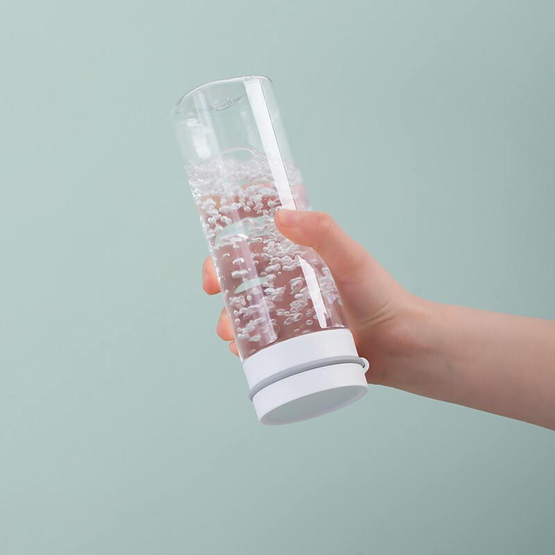 茶花（CHAHUA） 茶花水杯塑料茶杯运动旅行便携茶水分离杯瑞斯特随行杯 470ml【白色050007】 1个装