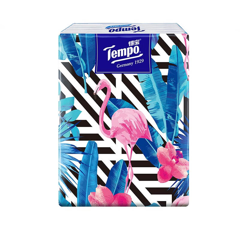 得宝Mini系列手帕纸4层加厚小包纸巾5张天然无味 Mini 无香手帕纸5张*18包*1组