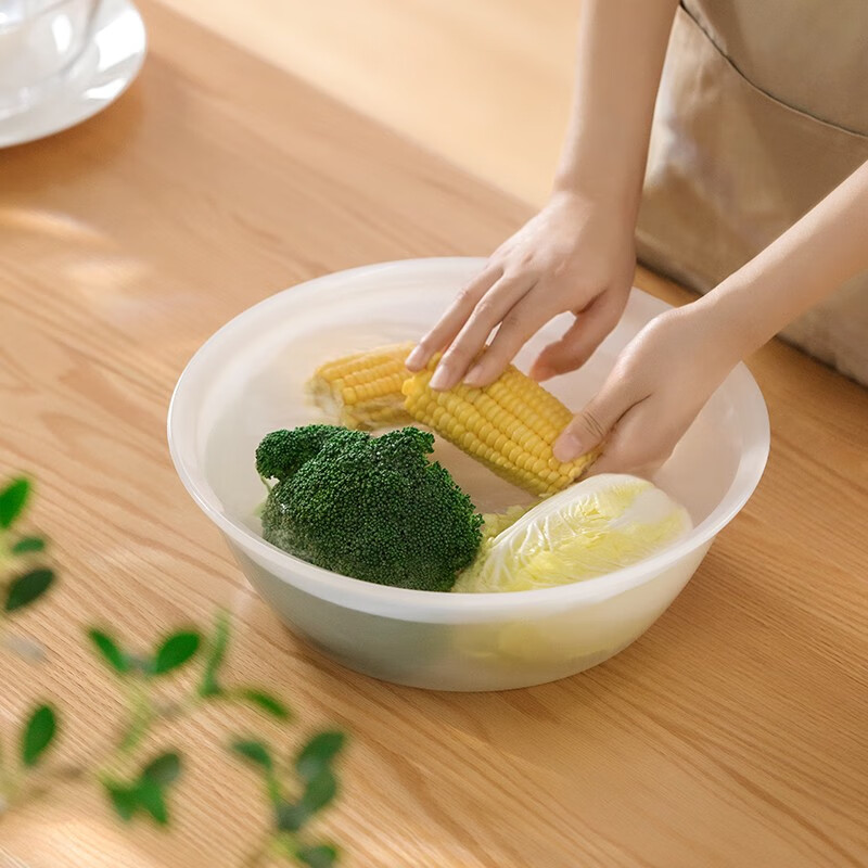 茶花银离子抗菌加厚脸盆塑料脚盆洗PP新生婴儿童大小脸盆洗菜盆 【两个装】方盆S+L